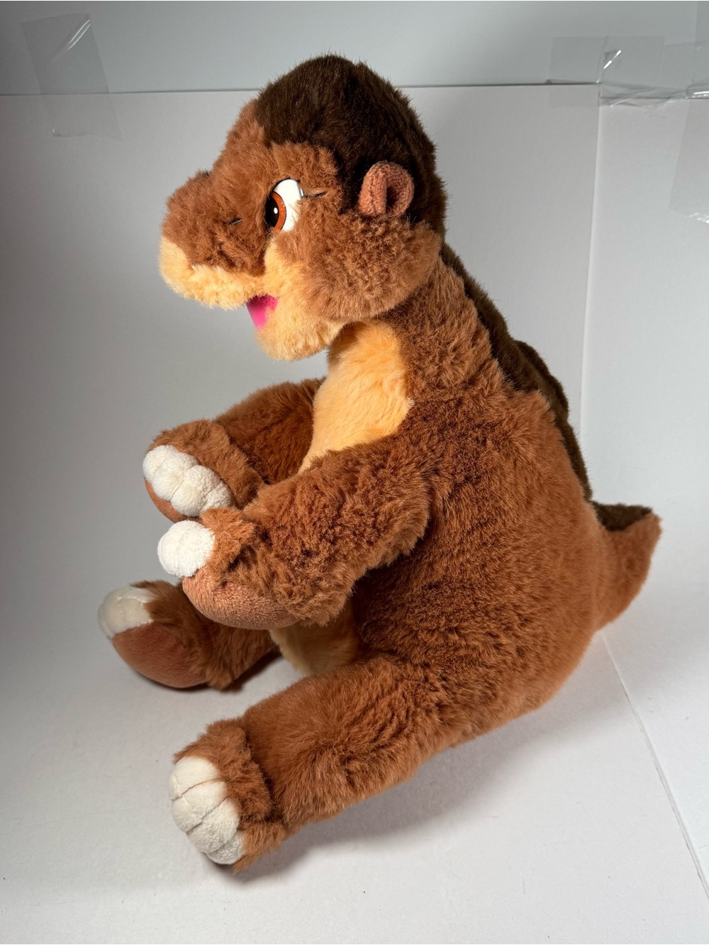Gund Vintage Plush The Land Before Time Little Foot Brown 16" Dinosaur 1988 Toy